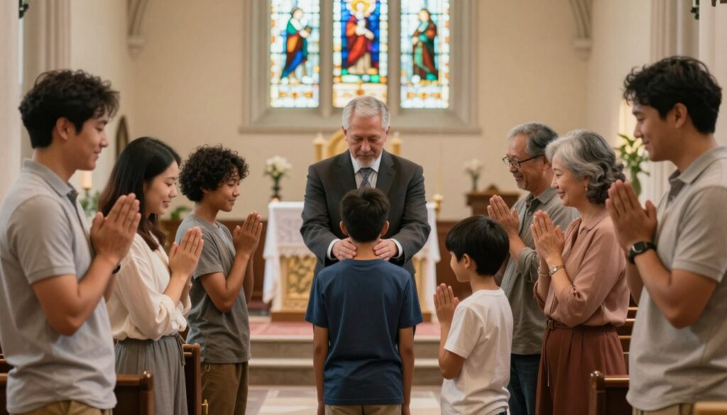 extended family church blessing for a student