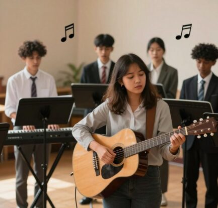 youth serving in worship